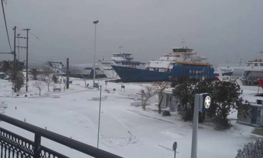 Καιρός – Θάσος: Στα λευκά "ντύθηκε" ολόκληρο το νησί